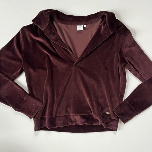 Lune Active Teddy Sweater Brown Purple Small - Picture 5 of 10